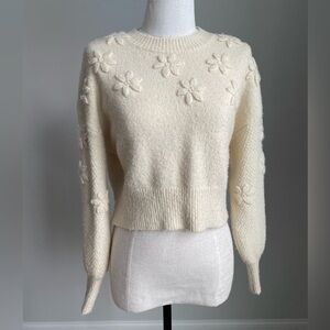 Jessica Simpson Ivory Floral Sweater
